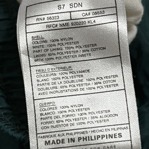 Vtg Nike Track Pants Mens L Hunter Green Nylon Ankle Zip Y2K Drawstring Swoosh - Picture 6 of 12